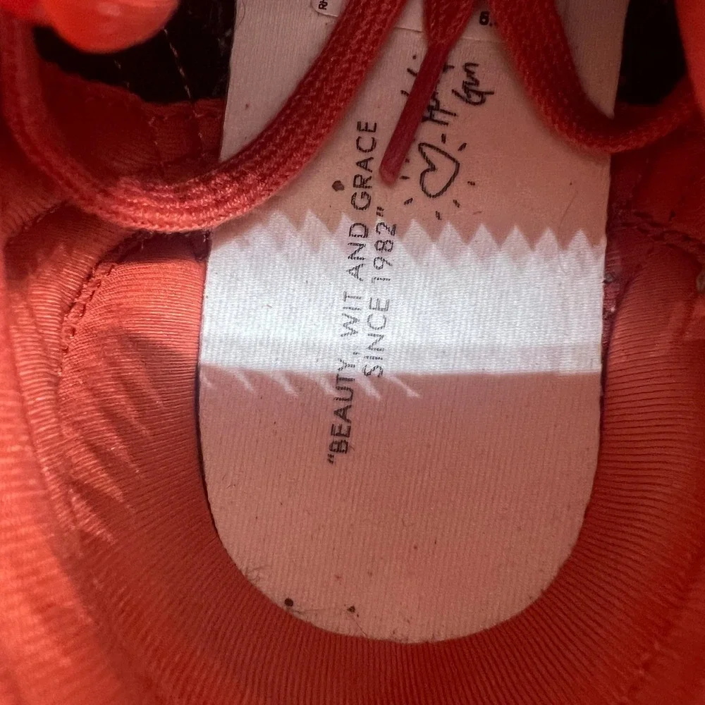 Reebok Freestyle Hi Women's Size 7 Athletic High Top Sneaker Orange Shoes CN5540